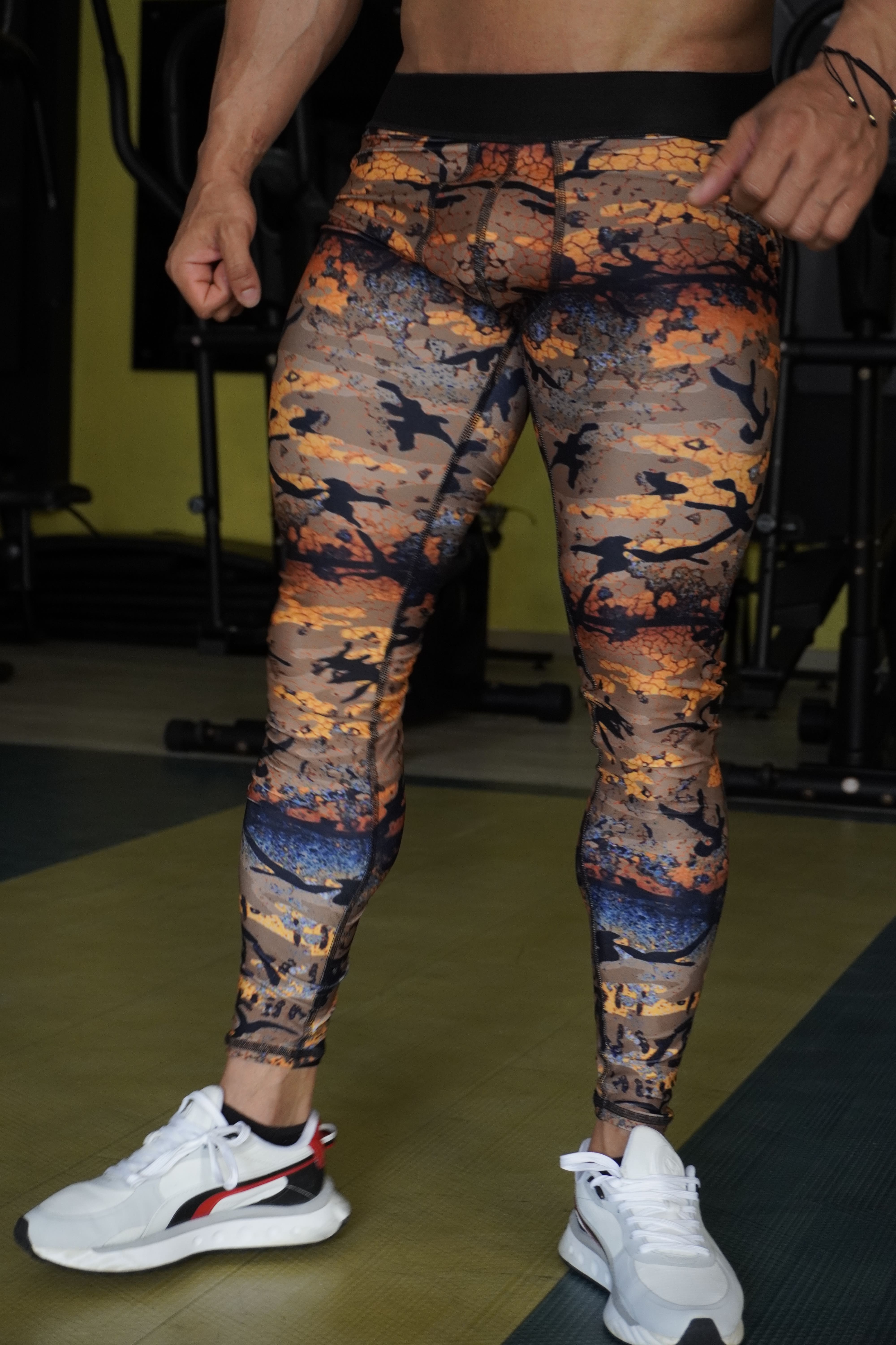 Licra camuflado naranja